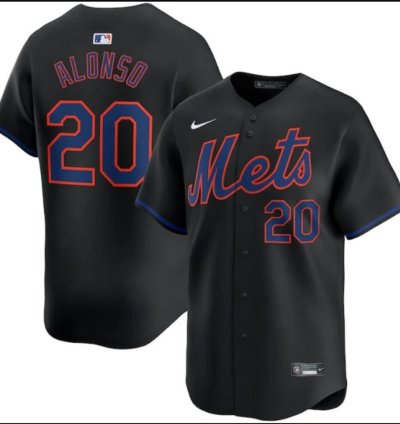 New York Mets 20 Pete Alonso Jersey Stitched Black