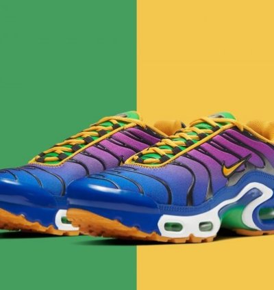 Nike Air Max Plus Soar Magic Flamingo Gold Purple Running Shoes