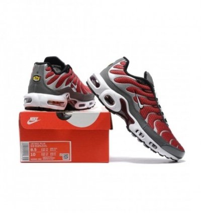 Nike Air Max Plus Team Red Cool Grey Running Shoes