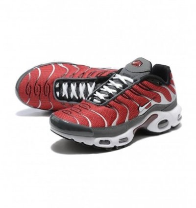 Nike Air Max Plus Team Red Cool Grey Running Shoes