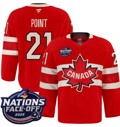 Men Brayden Point Jersey 21 Canada 4 Nations Face-off 2025 Pro Stitched Red