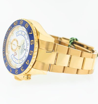 Rolex Yacht-master Ii 44mm Yellow Gold White Dial Blue Bezel 116688