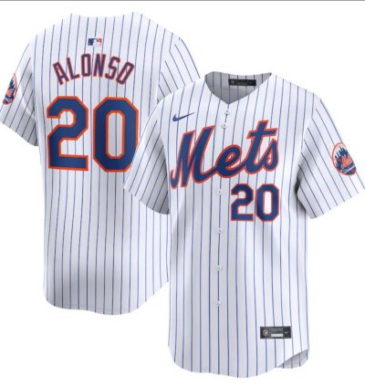 New York Mets 20 Pete Alonso Jersey Stitched White Alternate