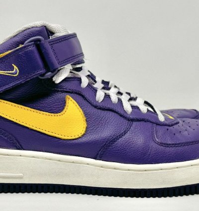 Vintage 2002 Nike Air Force 1 Mid Greek Lakers Size 10