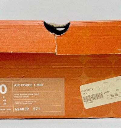Vintage 2002 Nike Air Force 1 Mid Greek Lakers Size 10