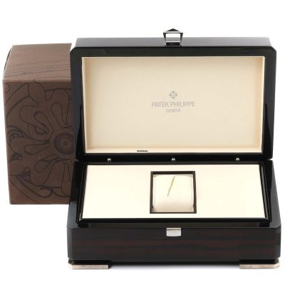 Patek Philippe Calatrava White Gold Blue Dial Diamond Ladies Watch 4978
