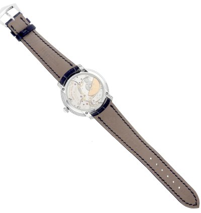 Patek Philippe Calatrava White Gold Blue Dial Diamond Ladies Watch 4978