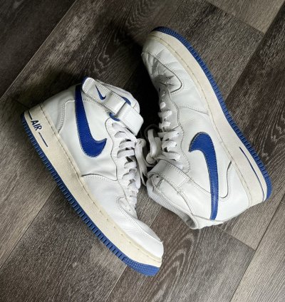 Vintage 2003 Nike Air Force 1 Mid Royal Blue Sport Shoe 11 5