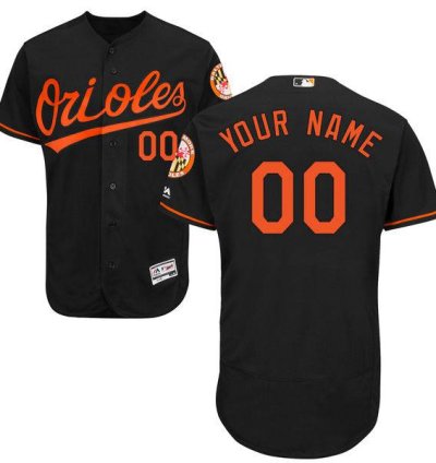 Baltimore Orioles Black Customized Flexbase Majestic Mlb Collection Jersey