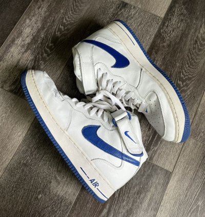 Vintage 2003 Nike Air Force 1 Mid Royal Blue Sport Shoe 11 5