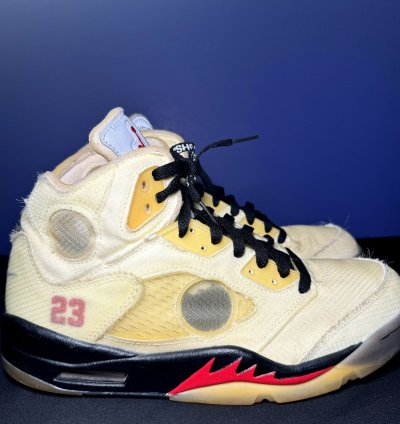 Size 9 5 - Off-white Nike Air Jordan 5 Sp Sail Men Shoes
