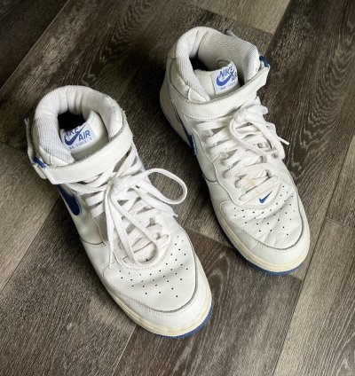 Vintage 2003 Nike Air Force 1 Mid Royal Blue Sport Shoe 11 5