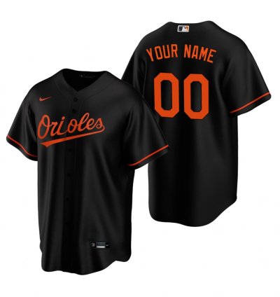 Baltimore Orioles Custom Black Stitched Mlb Cool Base Jersey