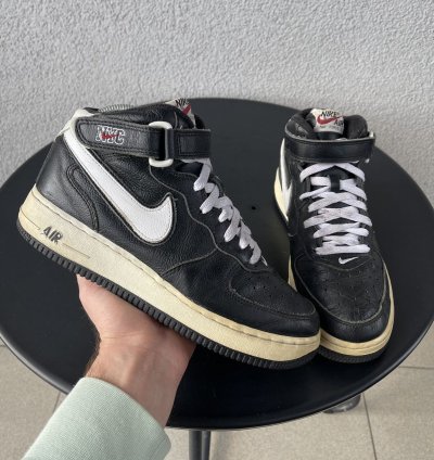 Vintage 2003 Nike Air Force 1 Nyc New York Mid Shoes Leather