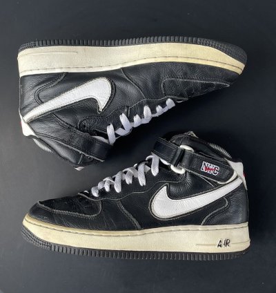 Vintage 2003 Nike Air Force 1 Nyc New York Mid Shoes Leather