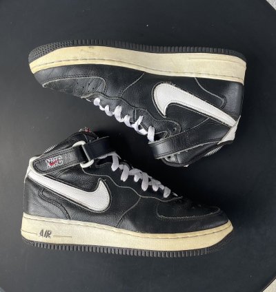 Vintage 2003 Nike Air Force 1 Nyc New York Mid Shoes Leather