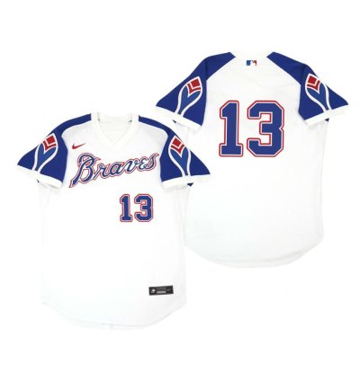 Atlanta Braves Ronald Acuna Jr White Throwback Jersey