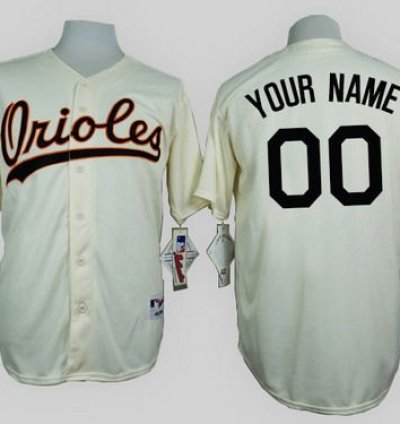 Baltimore Orioles Customized 1954 Turn Back The Clock Cream Jersey
