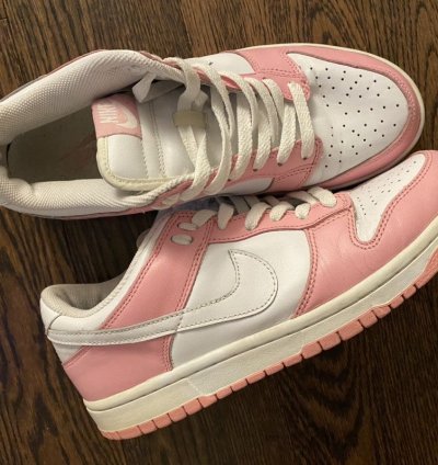 Vintage 2005 Nike Dunk Low Real Pink White-pink