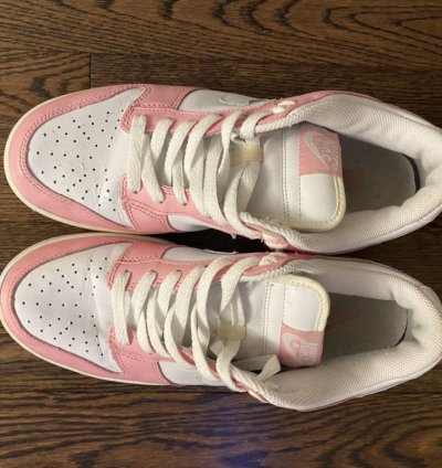 Vintage 2005 Nike Dunk Low Real Pink White-pink