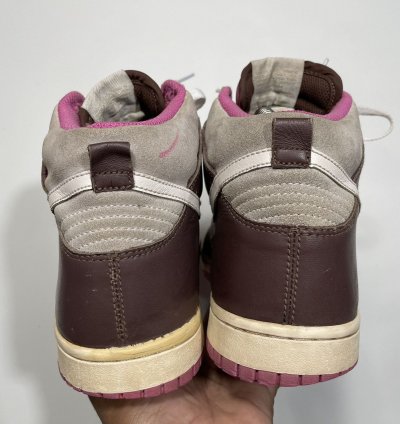 Vintage 2008 Nike Dunk High White Chocolate Pink Rare Color