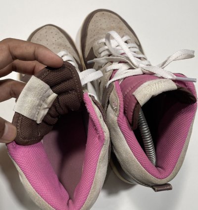 Vintage 2008 Nike Dunk High White Chocolate Pink Rare Color