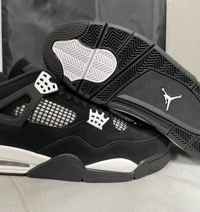Air Jordan 4 Retro Black White-black Size 8 5