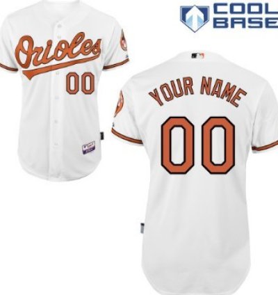 Baltimore Orioles Customized White Jersey