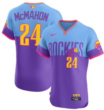 Ryan Mcmahon Jersey 24 Colorado Rockies 2025 City Connect Stitched Premier Elite