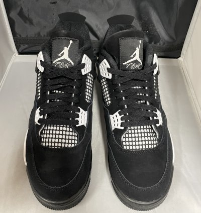 Air Jordan 4 Retro Black White-black Size 9