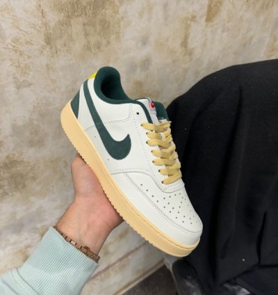 Nike Court Vision Low White Green Sneakers