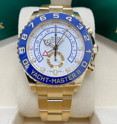 Rolex Yacht-master Ii New 116688 Yacht-master Ii Yellow Gold 44mm White Dial Ceramic Bezel