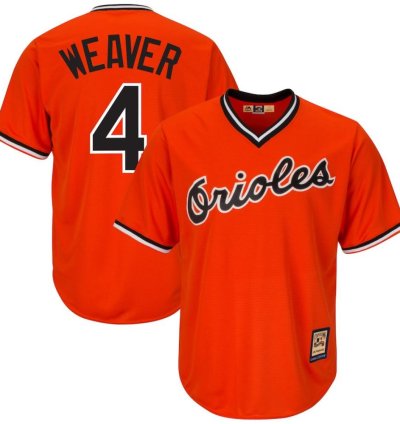 Baltimore Orioles Earl Weaver Orange Throwback Pullover Jersey