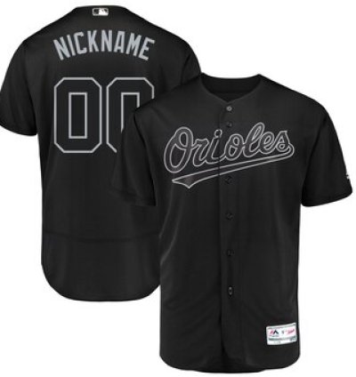 Baltimore Orioles Majestic 2019 Players Weekend Flex Base Roster Custom Black Jersey