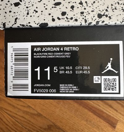 Air Jordan 4 Retro Bred Reimagined Size 11 5