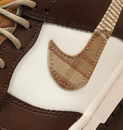 Nike Dunk Low Brown Plaid Sneakers