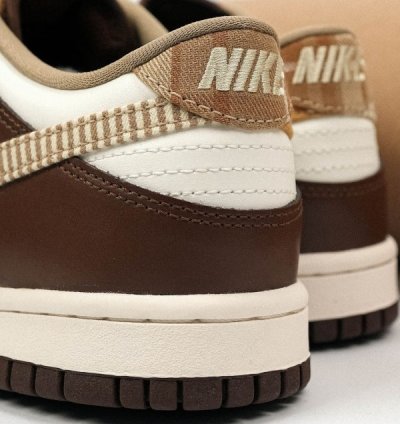 Nike Dunk Low Brown Plaid Sneakers