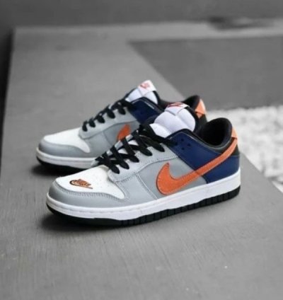 Nike Dunk Low Ekin White Neutral Grey Orange Sneakers