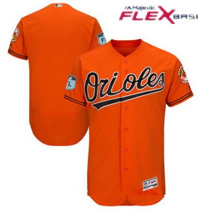 Baltimore Orioles Majestic Orange 2017 Spring Training Flex Base Stitched Mlb Custom Jersey