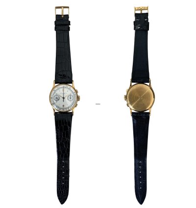 Patek Philippe Chronograph 130 Indelible Silver Dial Yellow Gold 18kt 1946