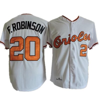 Baltimore Orioles Frank Robinson White 1969 Throwback Jersey