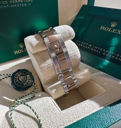 Rolex Yacht-master Ii New 2023 Two Tone Rose Gold Blue Ceramic Bezel 44mm Oyster Bracelet