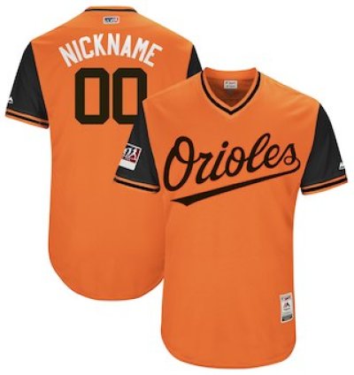 Baltimore Orioles Majestic Orange 2018 Players Weekend Flex Base Custom Jersey