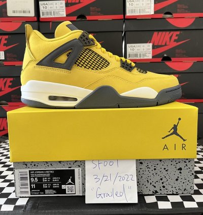 Air Jordan 4 Retro Lightning 2021 Travis Scott Size 9 5