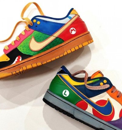 Nike Dunk Low What The Super Mario Sneakers