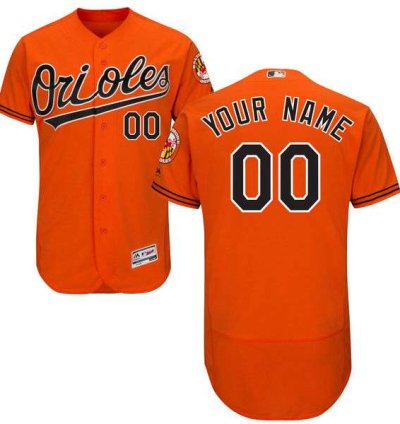 Baltimore Orioles Orange Customized Flexbase Majestic Mlb Collection Jersey