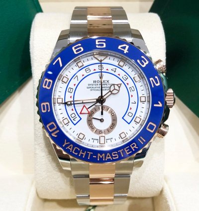 Rolex Yacht-master Ii New Yacht-master Ii 44mm 116681 Two Tone Rose Gold Stainless Steel