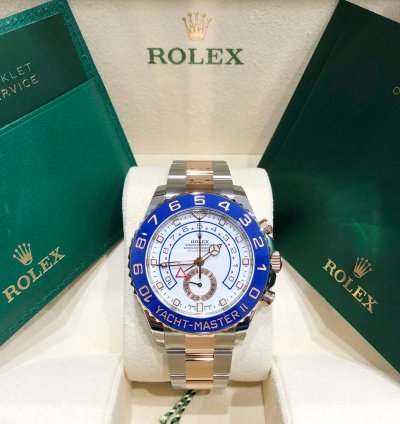 Rolex Yacht-master Ii New Yacht-master Ii 44mm 116681 Two Tone Rose Gold Stainless Steel