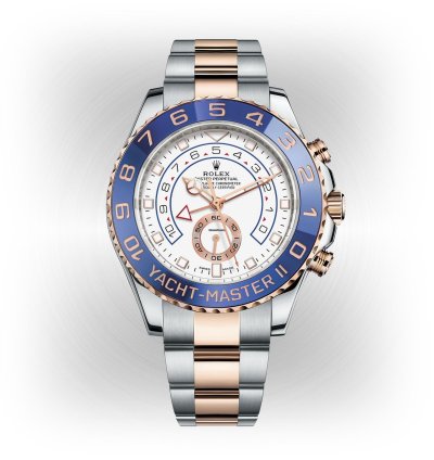 Rolex Yacht-master Ii New Yacht-master Ii 44mm 116681 Two Tone Rose Gold Stainless Steel