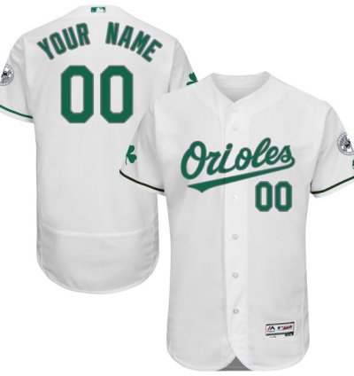 Baltimore Orioles White Celtic Customized Flexbase Majestic Mlb Collection Jersey